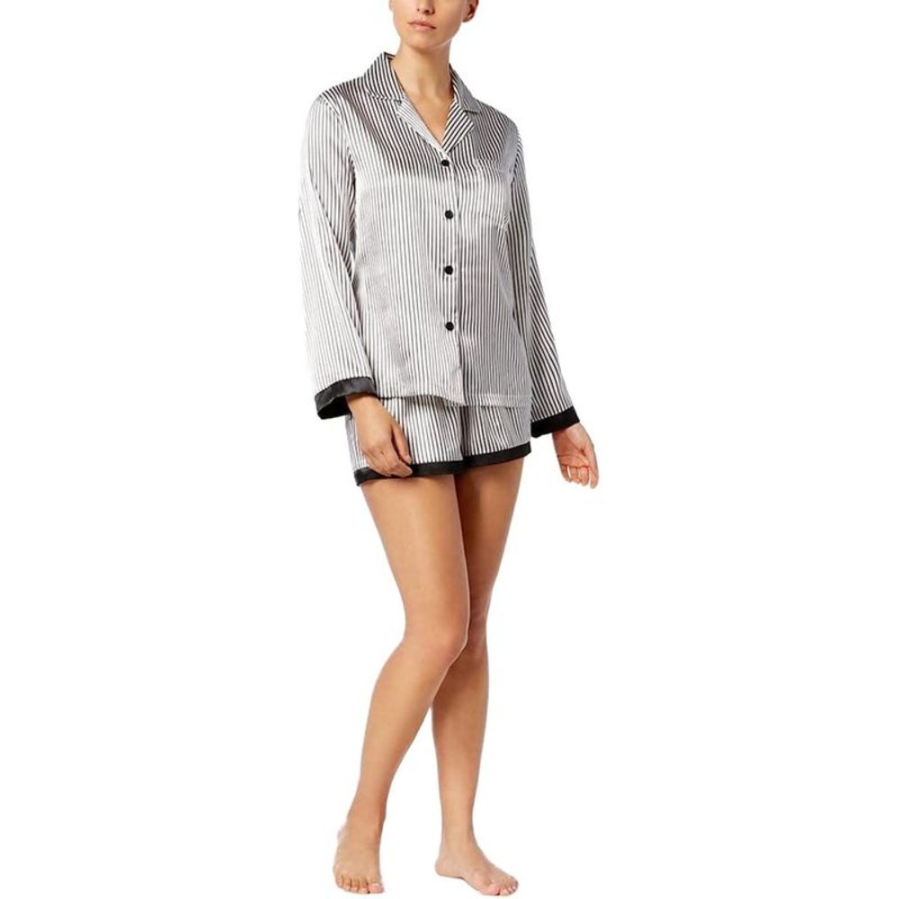 Linea Donatella Womens Satin Pajama Set X-Large